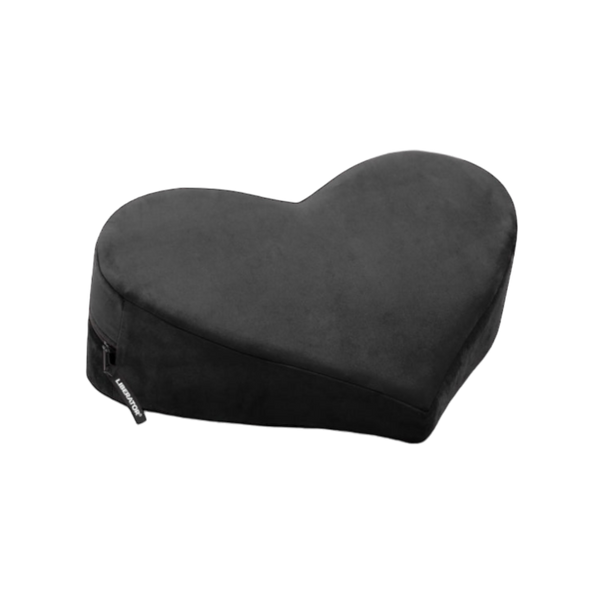 Liberator Heart Wedge Sex Pillow Black Microvelvet