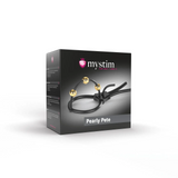 Mystim Pearly Pete - e-Stim Corona Strap With Golden Balls