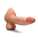 b-Vibe Slipskin Realistic Silicone Dildo - 9" Girthy Mocha