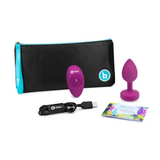 B-Vibe Vibrating Jewel Plug S/M - Fuchsia