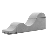 Liberator Aria Flip Chaise 18 Inch Wide Convertible Sex Chair and Bed Bench - Grey