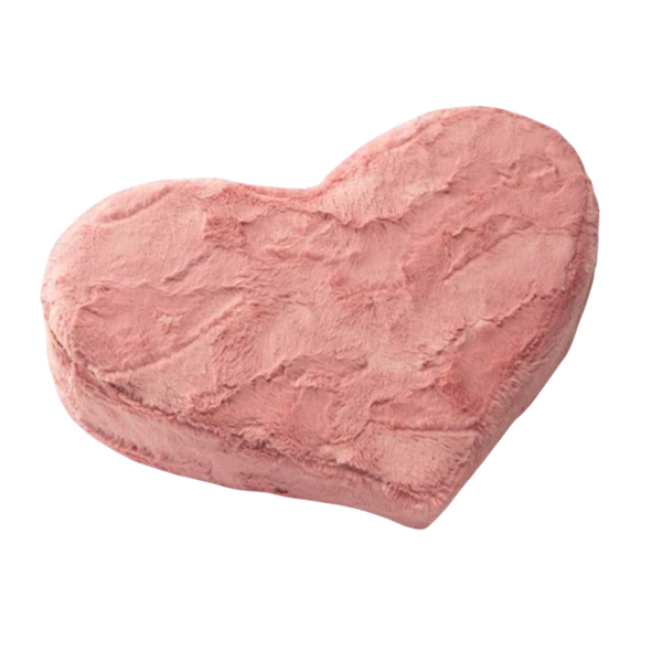 Liberator Heart Wedge Faux Fur - Rose