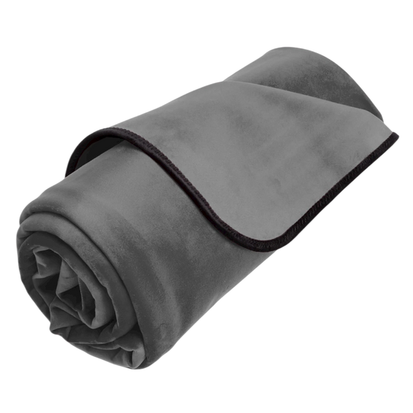 Liberator Fascinator Throw Grey Microvelvet - Travel Size