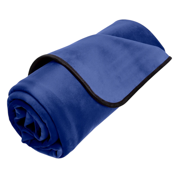 Liberator Fascinator Throw Royal Blue Velvish - Travel Size