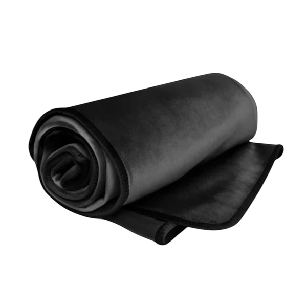 Liberator Fascinator Lush Throw  Black Microvelvet - King Size