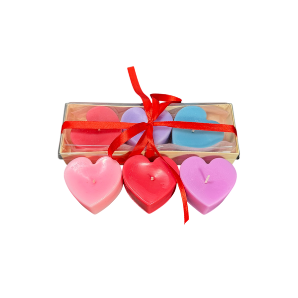 Intamo Pleasurables Wax Play Heart Candles - Limited Edition Holiday Special - 3 Pack