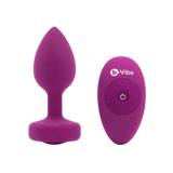 B-Vibe Vibrating Jewel Plug S/M - Fuchsia