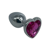 Butt Plug – Heart Jewel Stainless Steel Plug