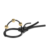 Mystim Pearly Pete E-Stim Corona Strap with Golden Balls