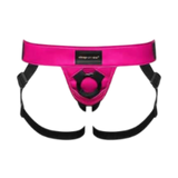 Strap-On-Me Curious Leatherette Harness - Fuchsia