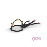 Mystim Pearly Pete - e-Stim Corona Strap With Golden Balls