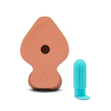 b-Vibe Slipskin Realistic Silicone Dildo - 9" Girthy Mocha