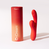 Peach & Cream Peak Dual Stimulation Air Pulse + Rabbit Vibrator