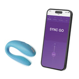 We-Vibe Sync Go App Controlled Couples Vibrator Turquoise